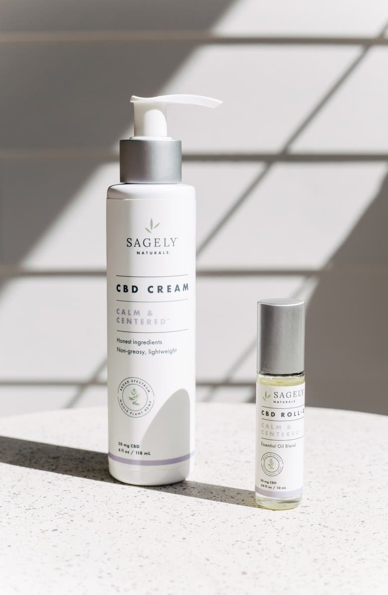 Sagely Naturals Calm & Centered CBD Roll-On Essential Oil Blend, Alternate, color, 