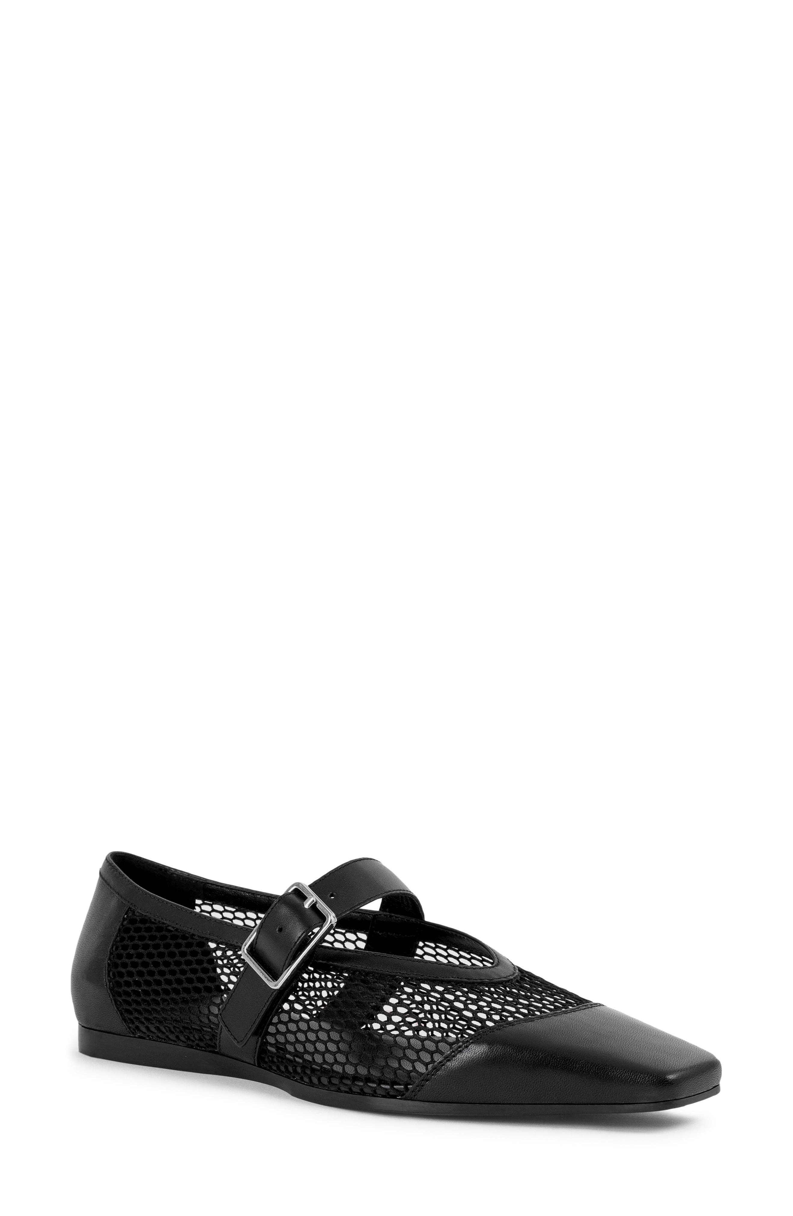 Vagabond Shoemakers Wioletta Mesh Mary Jane Flat, Main, color, Black