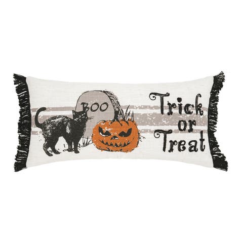 Trick Or Treat Halloween Printed Small/Petite Accent Pillow, 10" x 20"