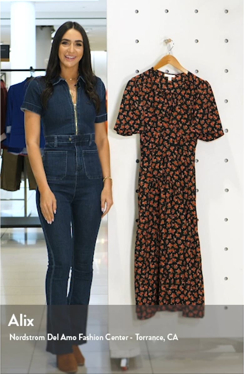 Floral Print Midi Dress, sales video thumbnail