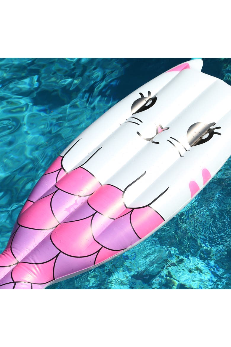 Purrfect Purrmaid Inflatable Pool Float, Alternate, color, Multicolored