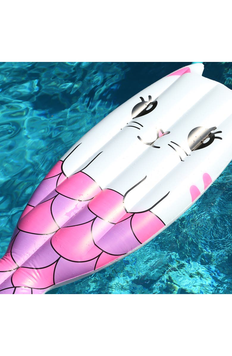 Coconut Outdoor Purrfect Purrmaid Inflatable Pool Float, Alternate, color, Multicolored