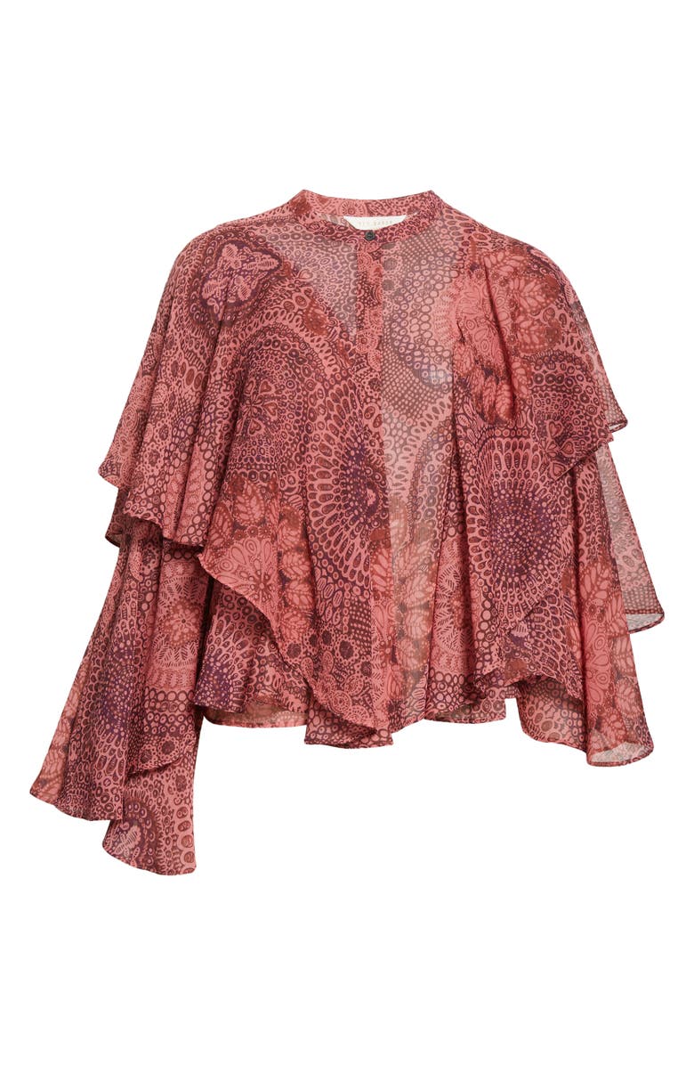 Ted Baker London Isuana Print Layered Blouse, Alternate, color, 