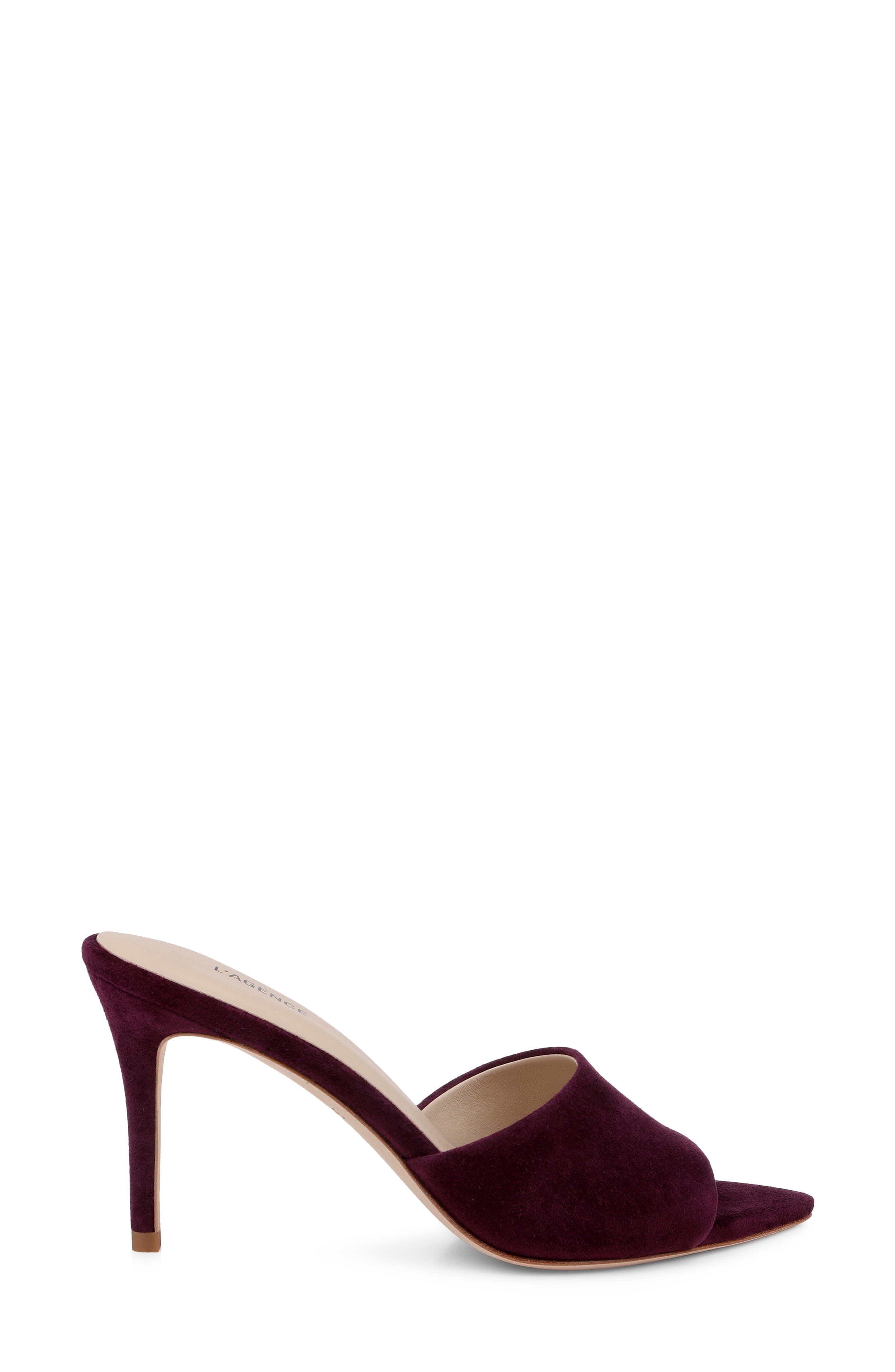 L'AGENCE Lolita VIII Mule, Alternate, color, Burgundy Suede
