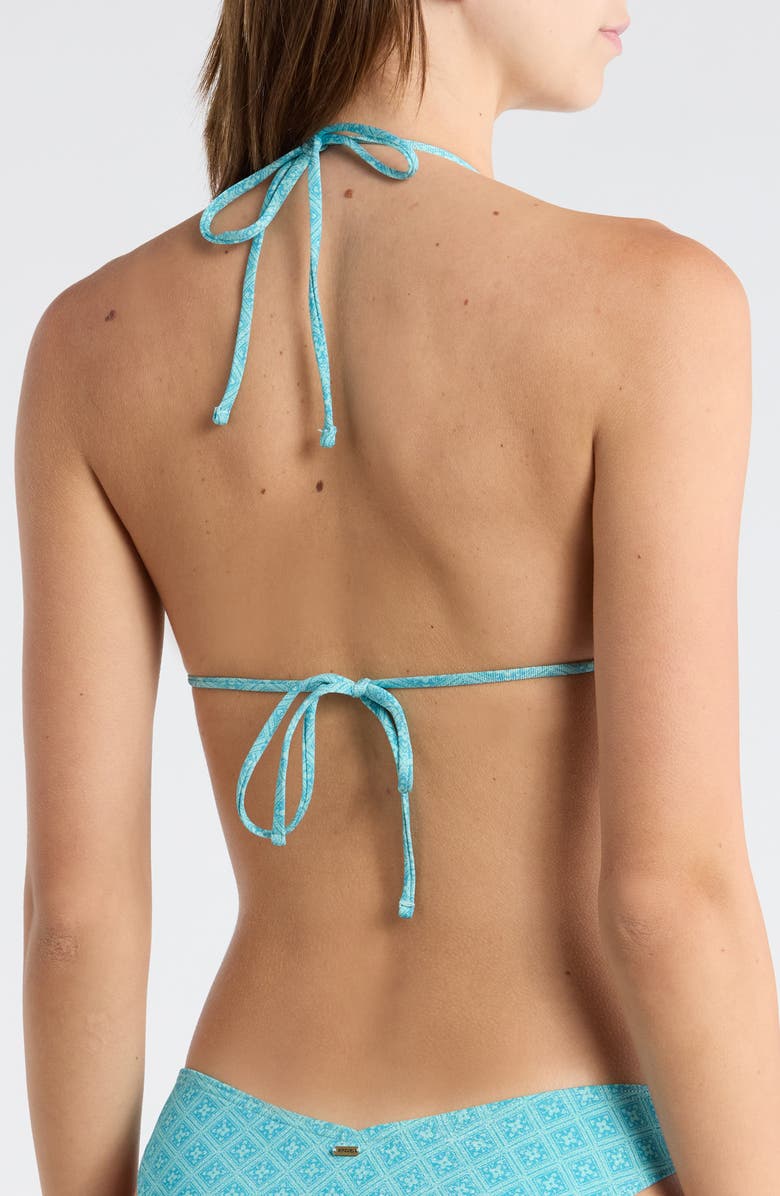 Rip Curl Moon Geo Metallic Triangle Bikini Top, Alternate, color, Blue