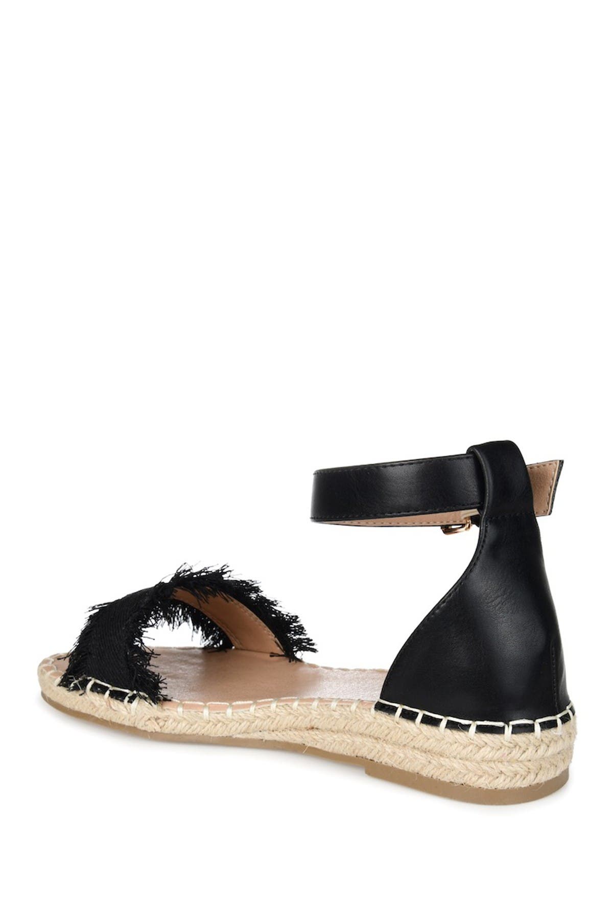 Journee Collection Tristeeen Ankle Strap Espadrille Sandal, Alternate, color, Black