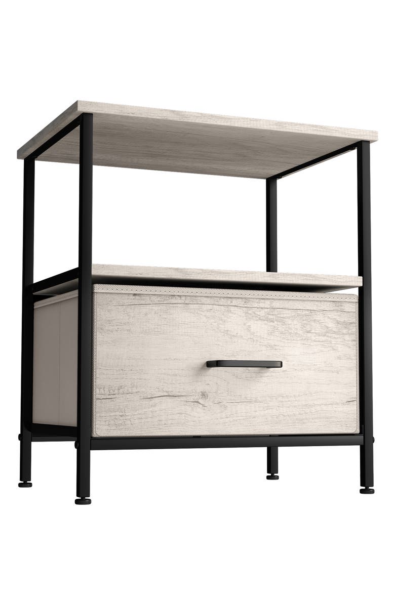 SORBUS Nightstand 1-Drawer Shelf Storage, Main, color,