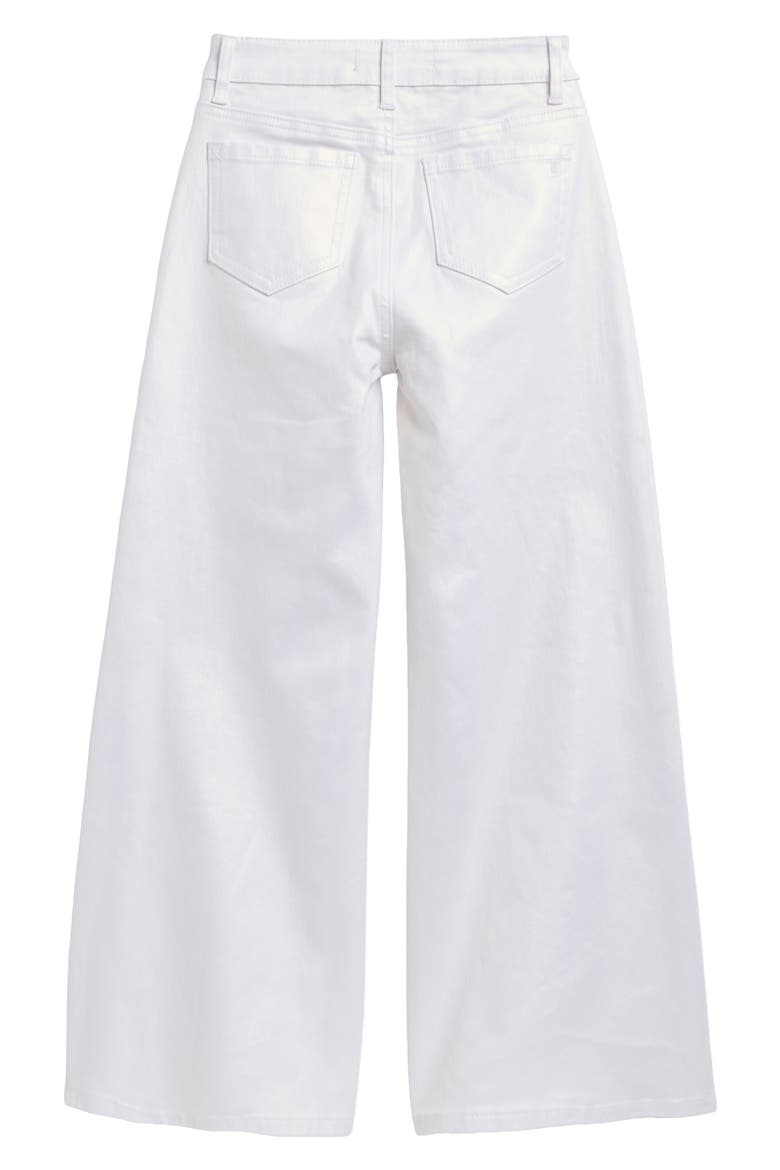 Kids' Coated Wide Leg Jeans, Alternate, color, PEARL