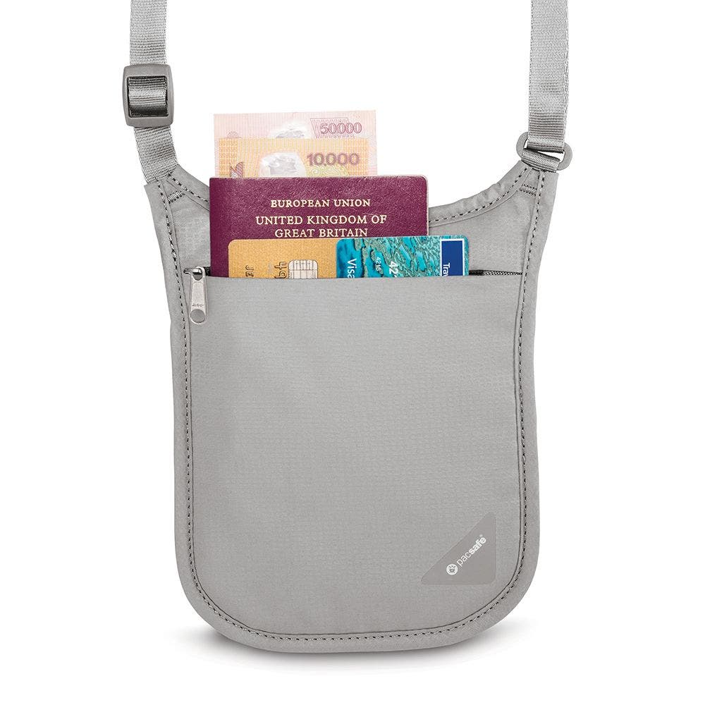 Coversafe V75 RFID Blocking Neck Pouch Neutral Grey, Alternate, color, Neutral Grey
