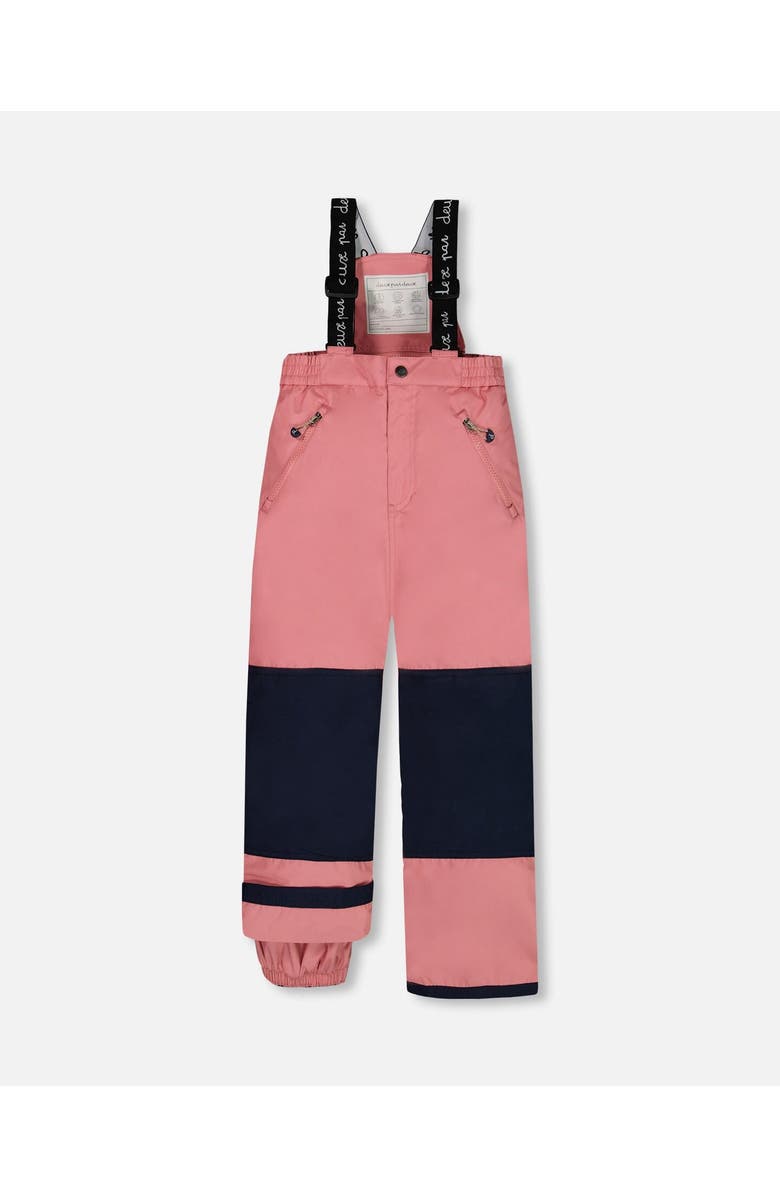 Deux par Deux Girl's Two Piece Snowsuit Printed Pastel Watercolor And Dusty Pink, Alternate, color, 