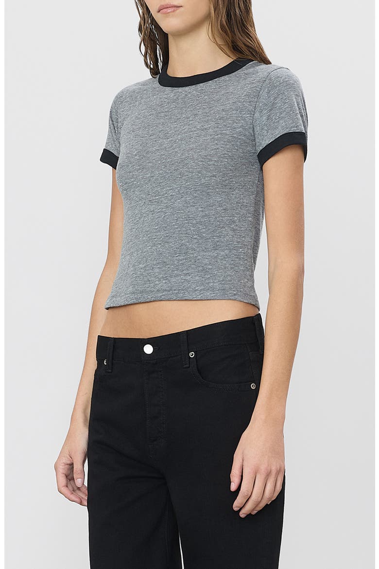 Ringer Baby Tee, Alternate, color, DARK GREY/ BLACK