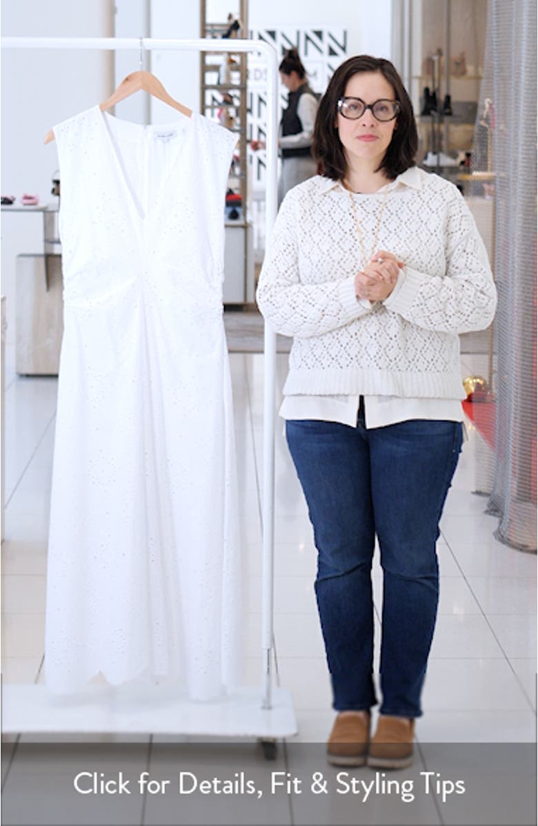 Aven Cotton Eyelet Handkerchief Hem Dress, sales video thumbnail