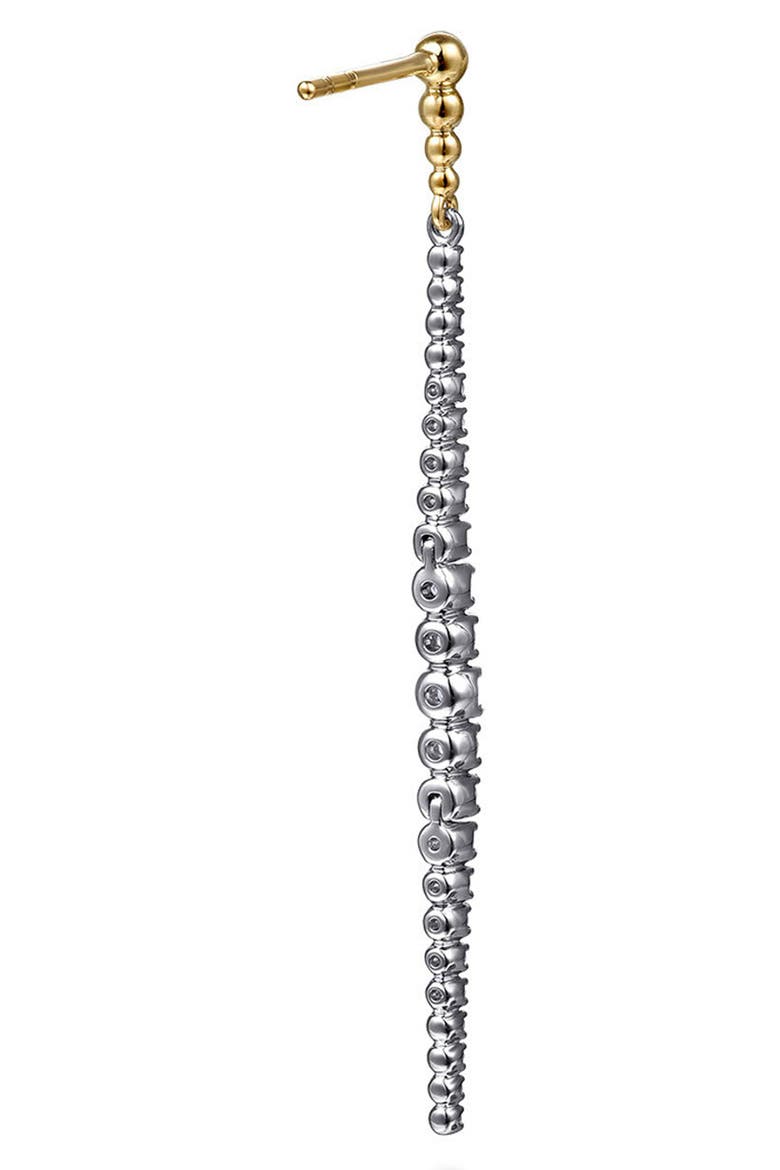 Bujukan Diamond Linear Drop Earrings, Alternate, color, TWO TONE
