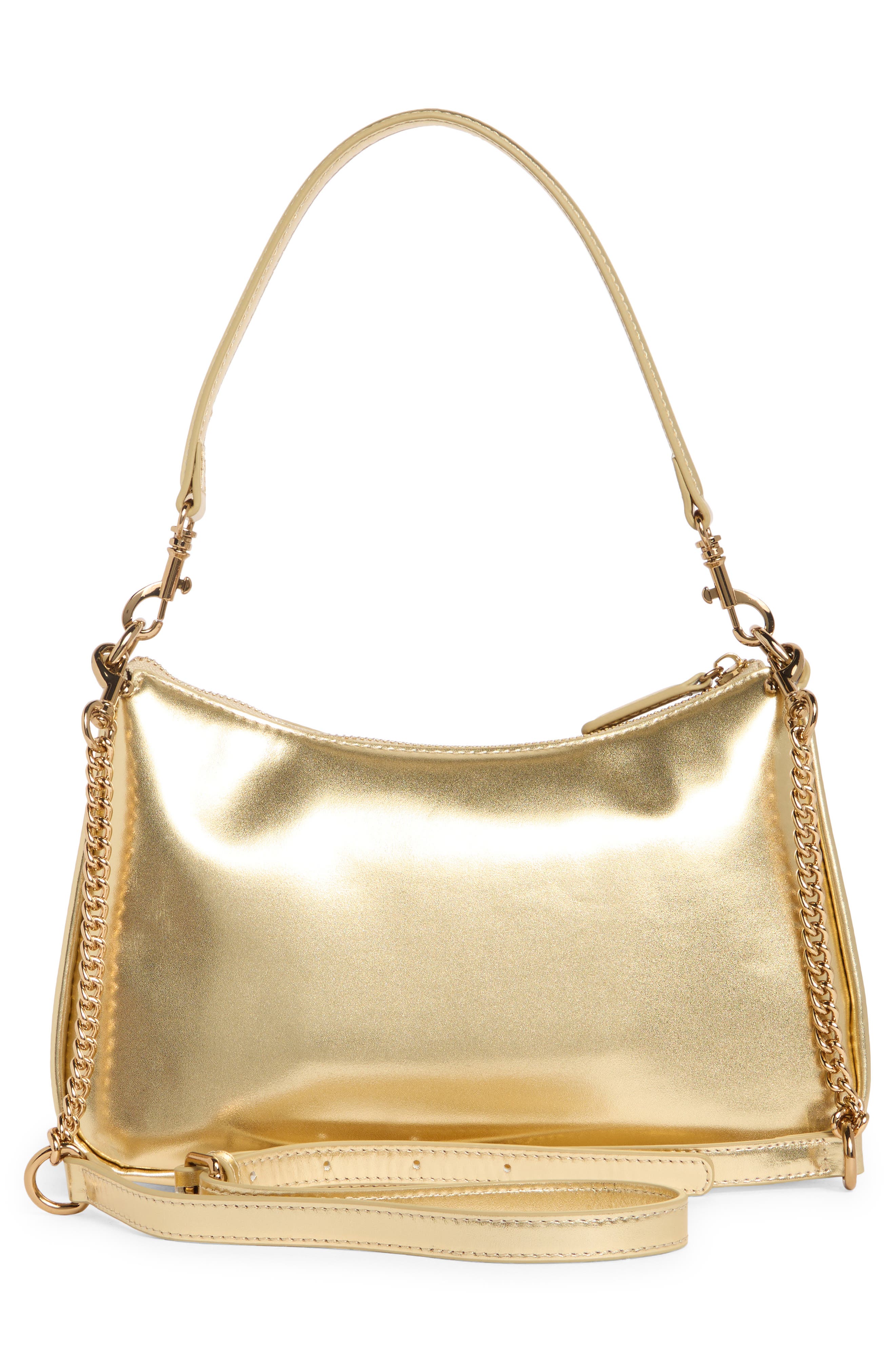 Kurt Geiger London Highgate Leather Shoulder Bag, Alternate, color, Gold
