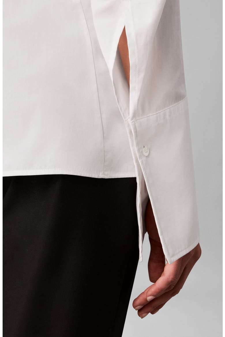 Fitted Poplin Button-Down Shirt, Alternate, color, PHOTO WHITE