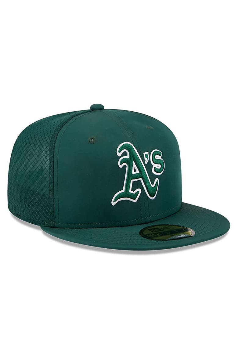 Men's New Era Green Athletics 2026 Batting Practice 59FIFTY Fitted Hat, Alternate, color, Green