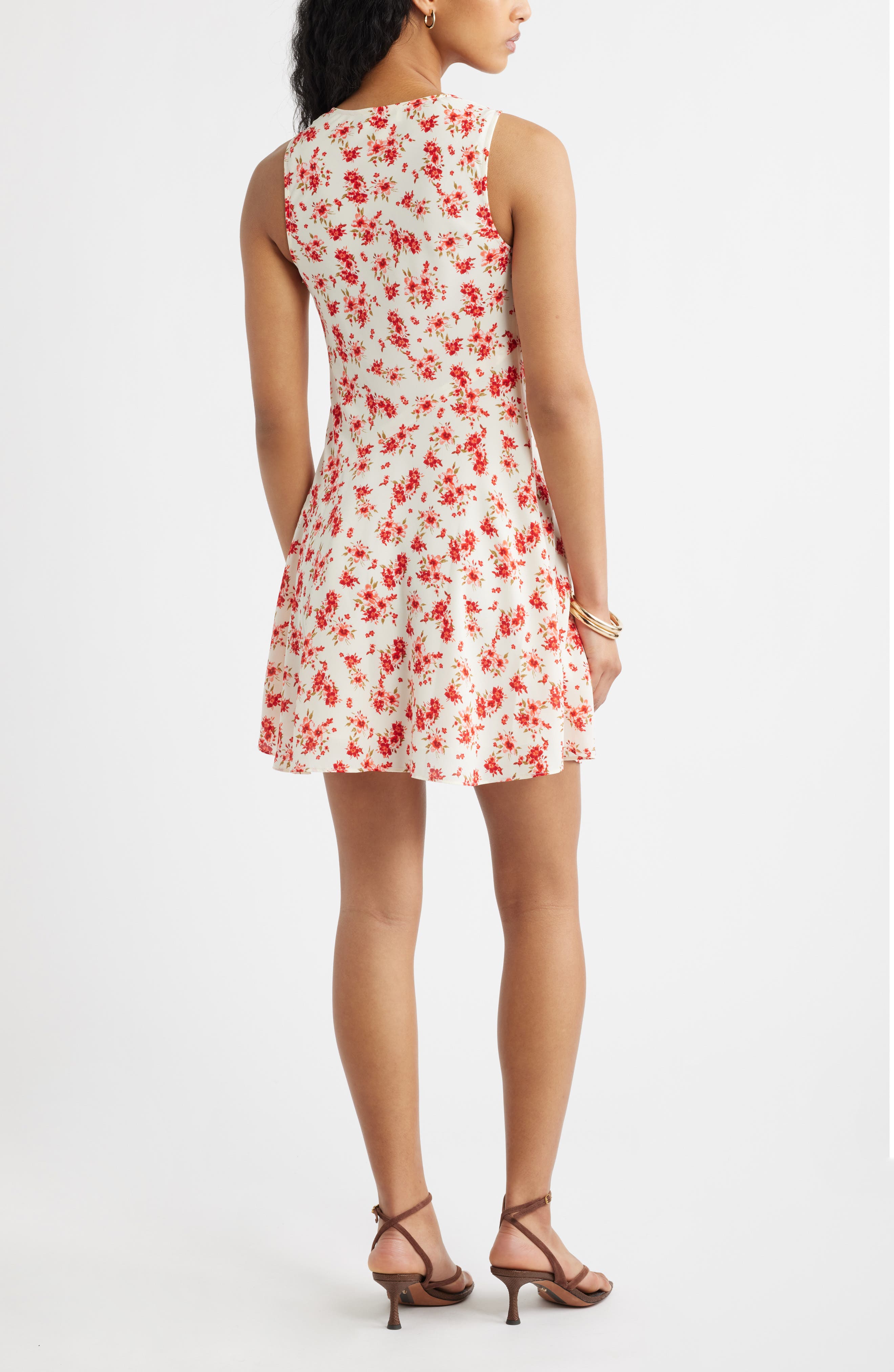 Cowl Neck Fit & Flare Minidress - image 5