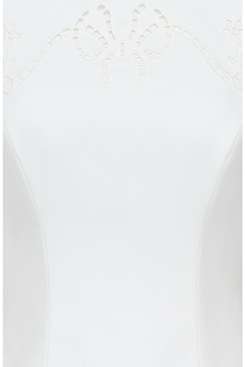 Lauren Off the Shoulder Eyelet Cotton Minidress, Alternate, color, WHITE