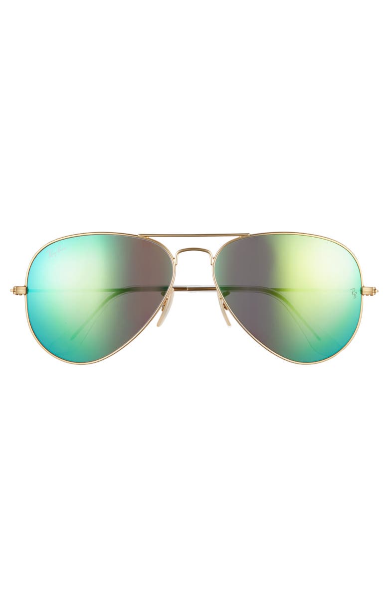 Ray-Ban 58mm Mirrored Aviator Sunglasses, Alternate, color, 