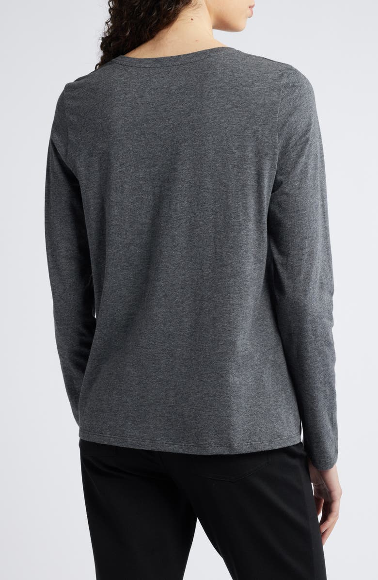 Eileen Fisher Long Sleeve Crewneck Organic Cotton Top, Alternate, color, 