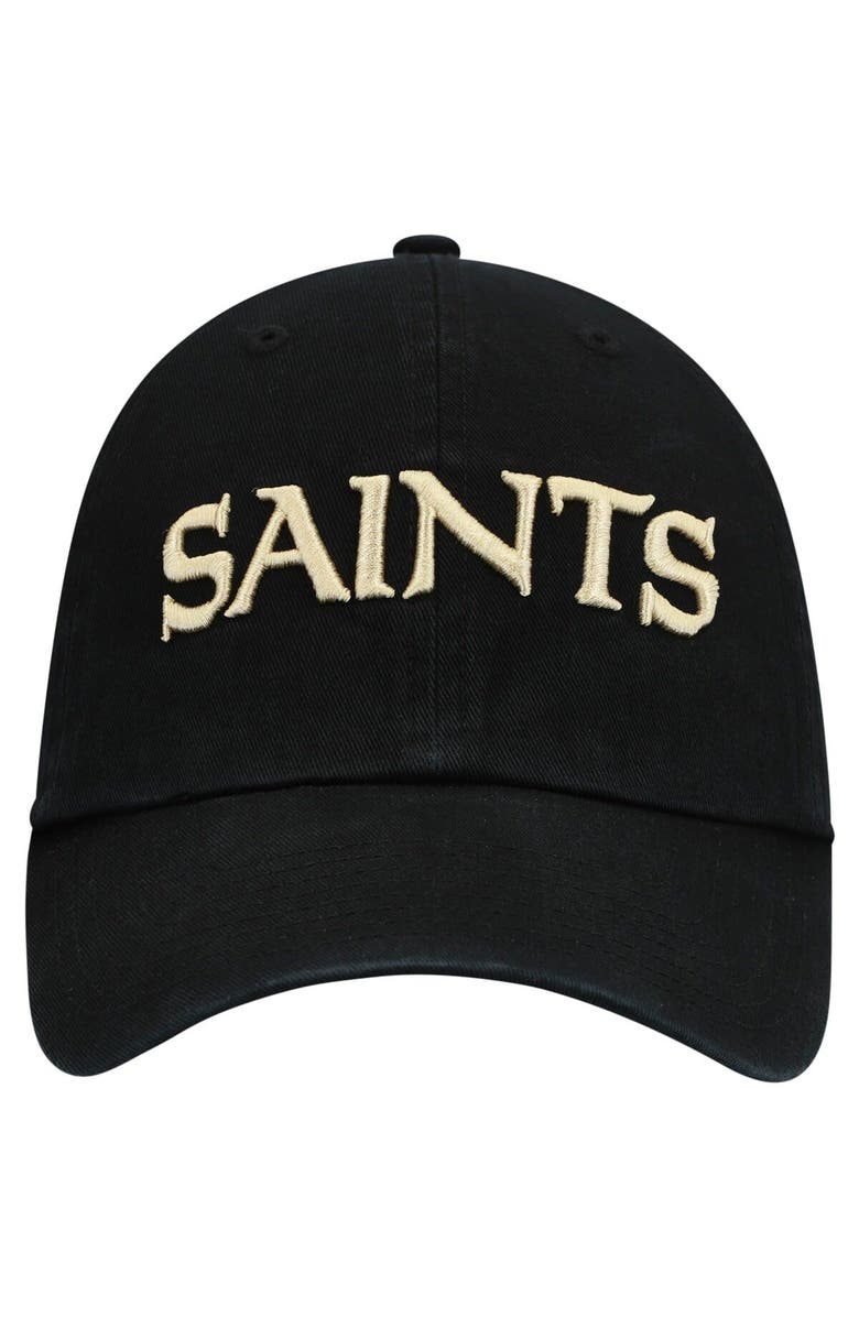 '47 Men's '47 Black New Orleans Saints Clean Up Script Adjustable Hat, Alternate, color, Black