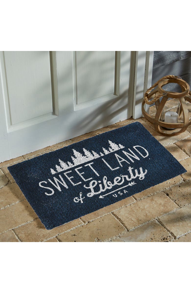 tag Sweet Land Of Liberty Patriotic Coir Door Mat 4th of July, Alternate, color, Blue
