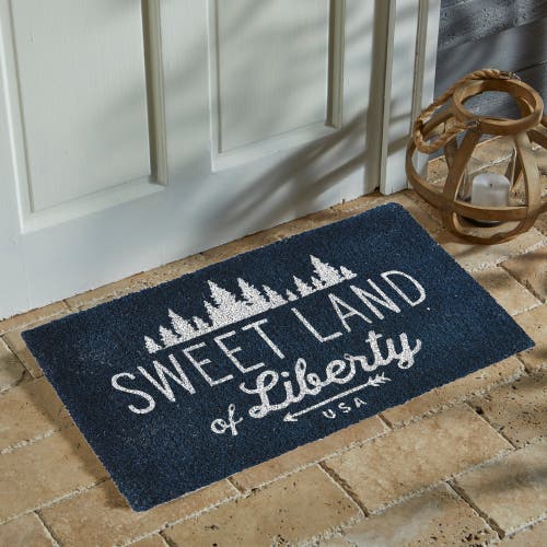 Tag Sweet Land Of Liberty Patriotic Coir Door Mat 4th Of July In Blue