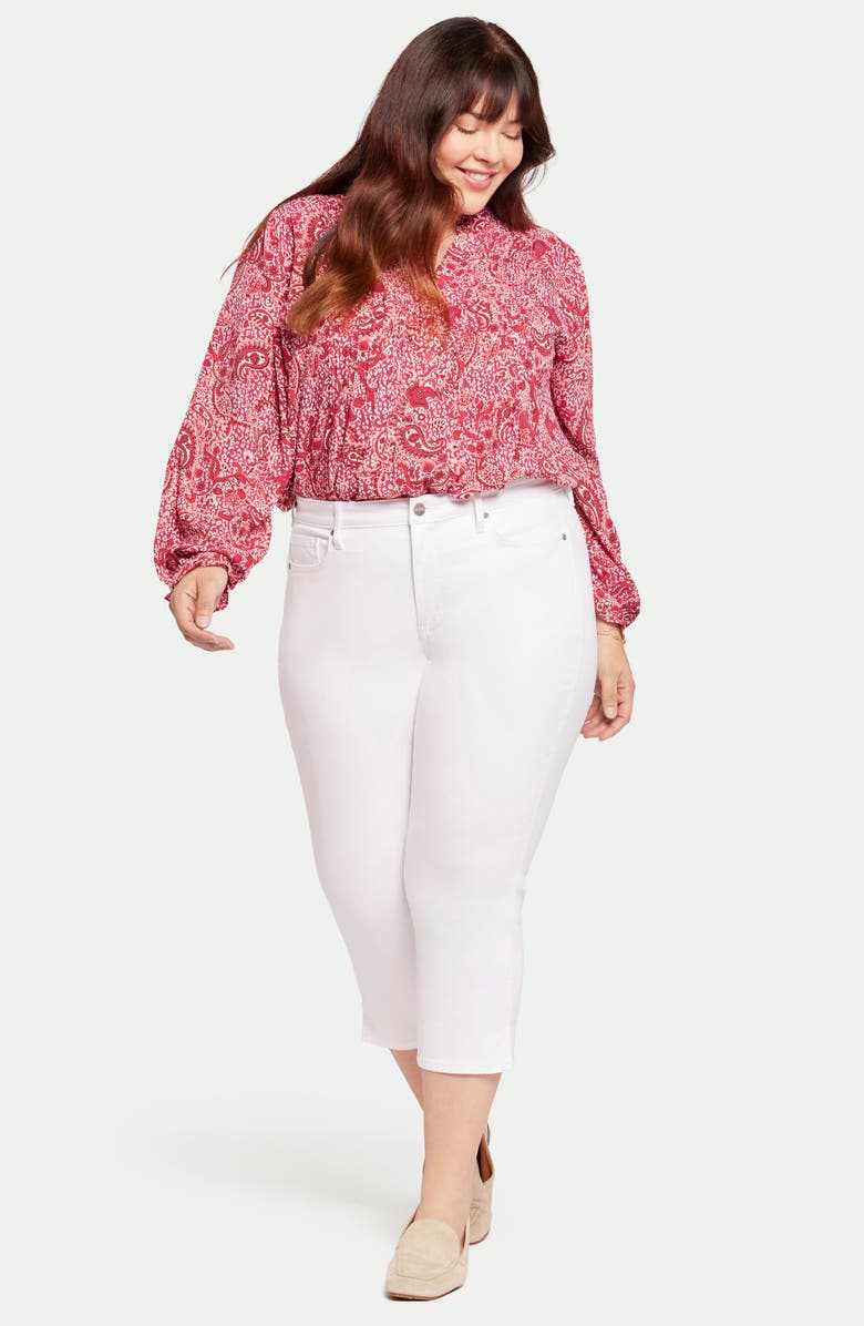 NYDJ Chloe Capri Side Slit Jeans, Alternate, color, Optic White