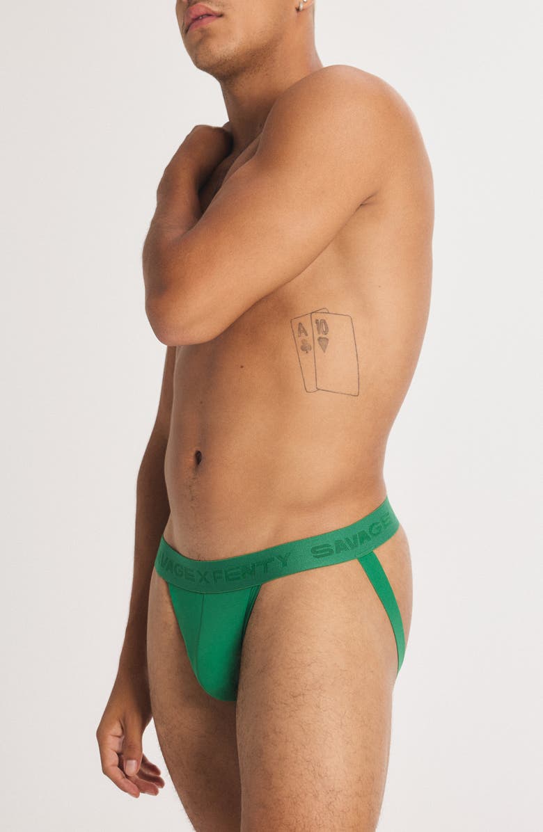 SAVAGE X FENTY Shadow Fit Jock Strap, Alternate, color, Faithful Green