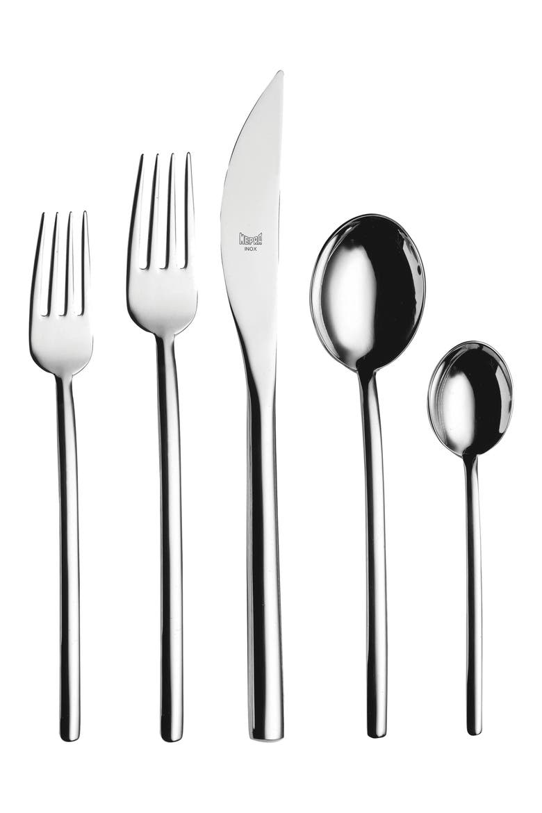 Due 5-Piece Place Setting, Main, color, STAINLESS SHINY