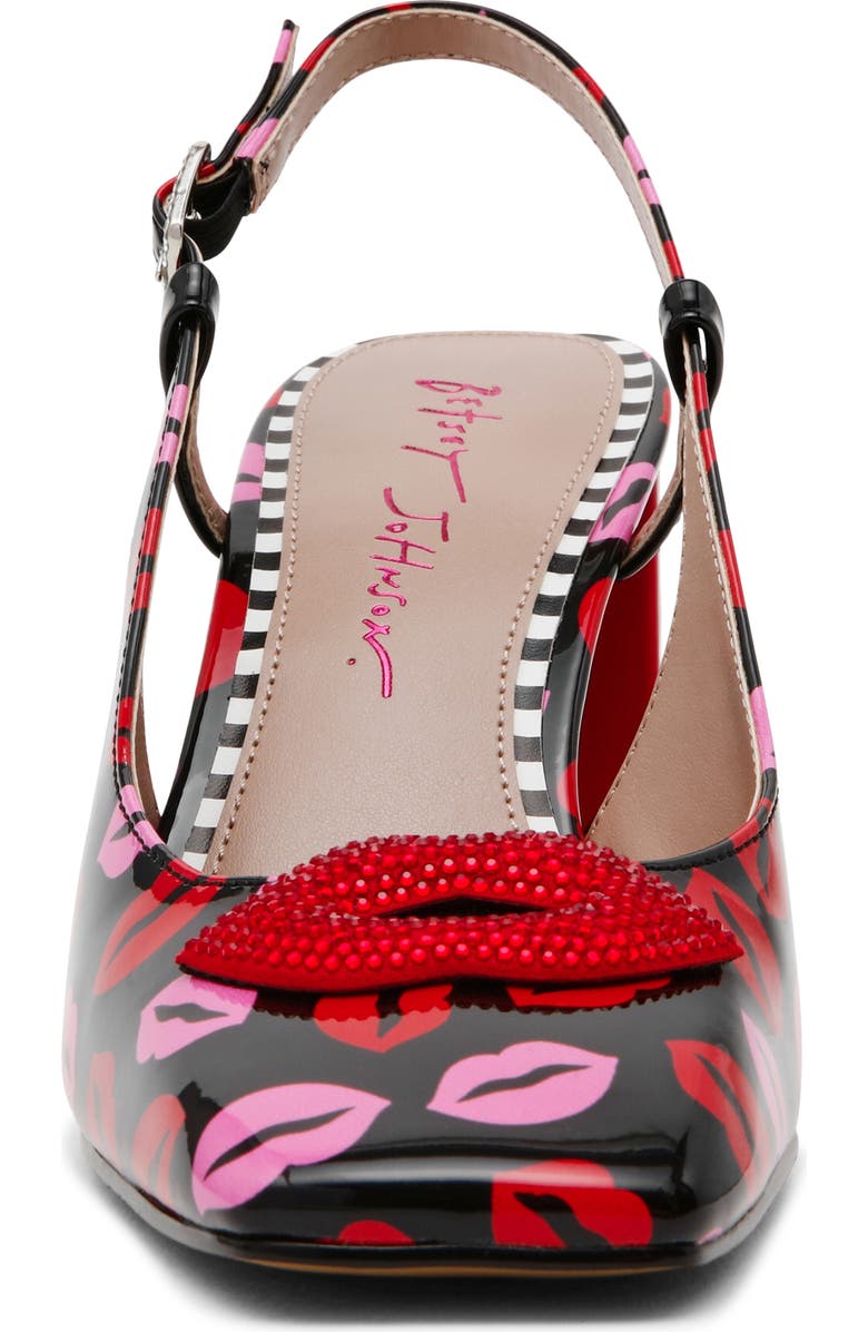 Betsey Johnson Ashhley Slingback Pump, Alternate, color, Multi Lips