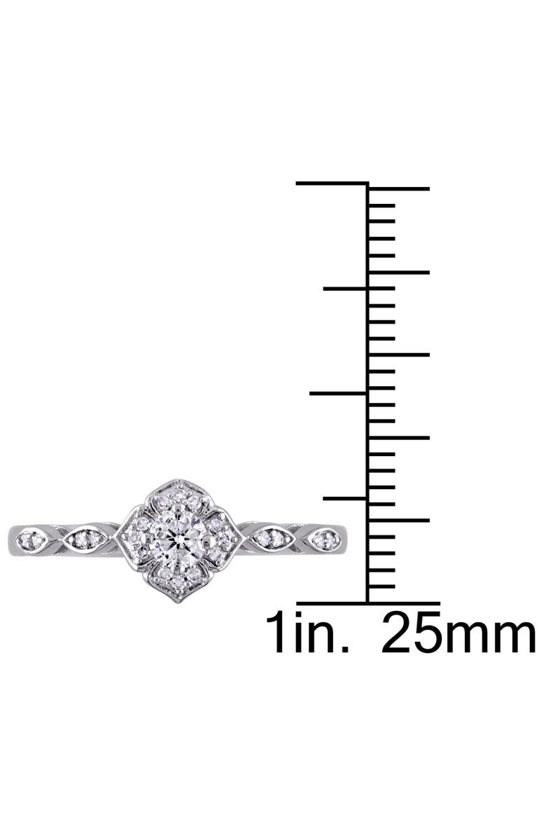 Julianna B. 1/5 CTTW Diamond Cluster Engagement Ring 10k, Alternate, color, 10K White Gold
