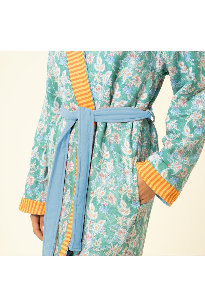 Tabea Bathrobes 100% Cotton Luxe Comfort Bathrobe, Alternate, color, Green