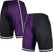 Mitchell & Ness Men's Mitchell & Ness Black/Purple Sacramento Kings Hardwood Classics 2000 Split Swingman Shorts
