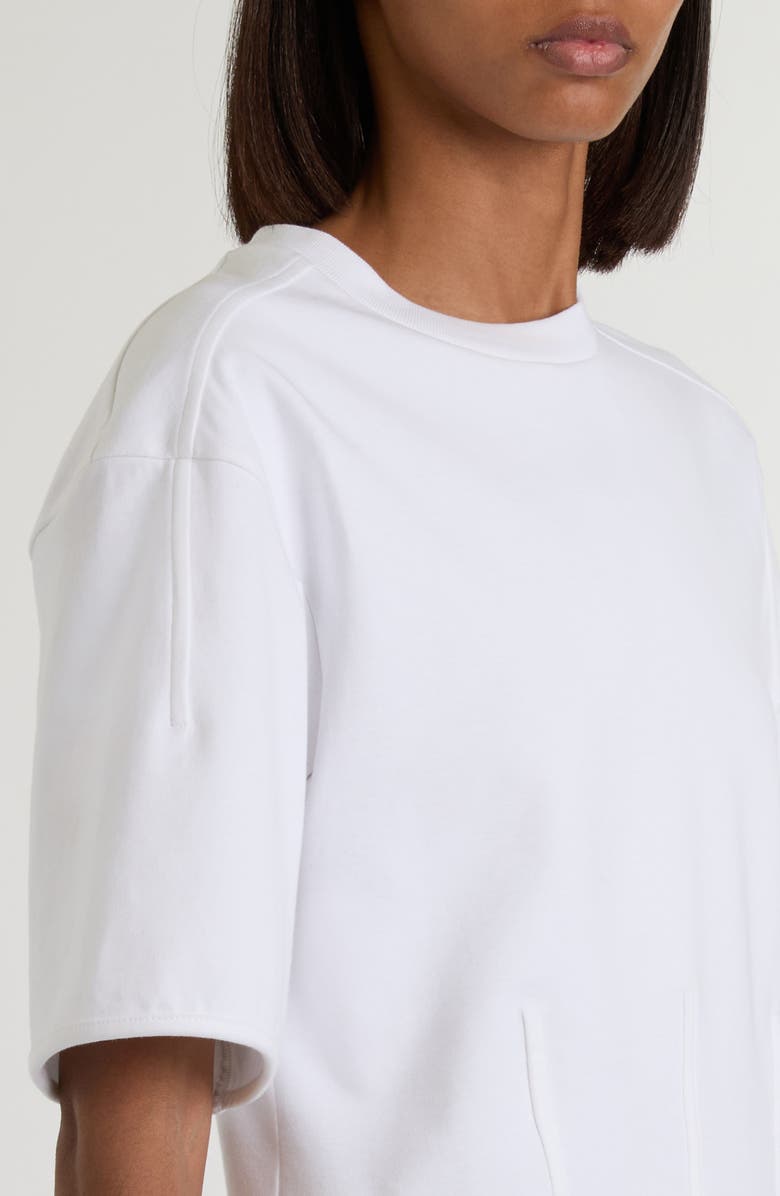 McQueen Corset Detail T-Shirt, Alternate, color, Optical White