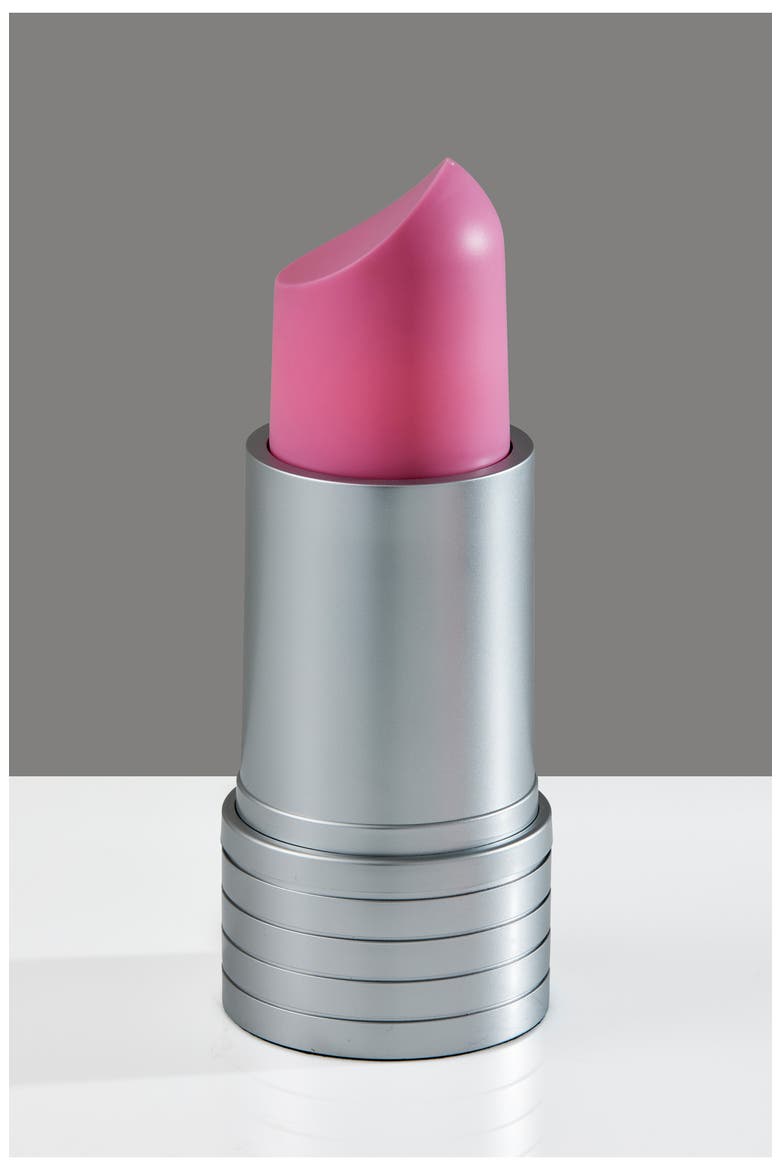Lipstick Table Lamp, Alternate, color, SILVER