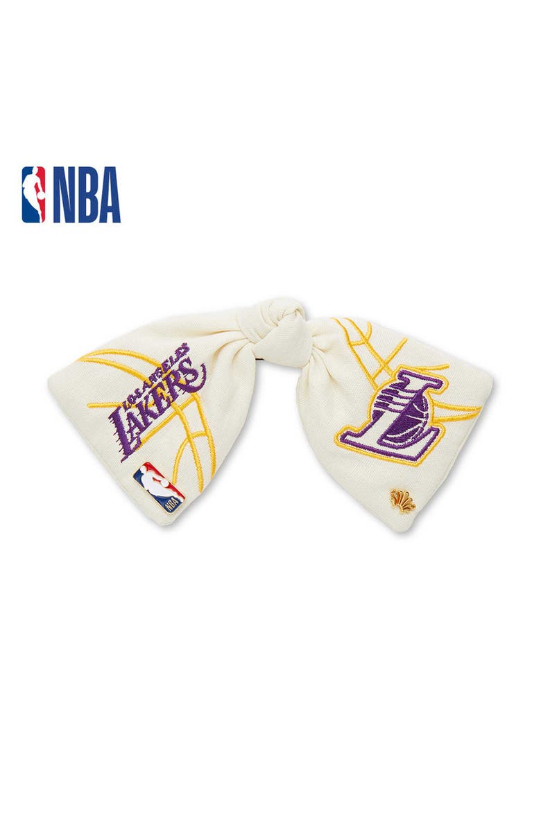 Lele Sadoughi NBA Loas Angeles Lakers Bow Barrette, Main, color, 