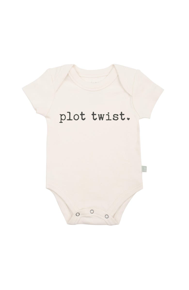 Finn + Emma Organic BabyGraphic Bodysuit | Plot Twist, Main, color, Off White