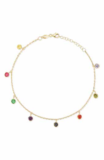 Cubic Zirconia Charm Anklet