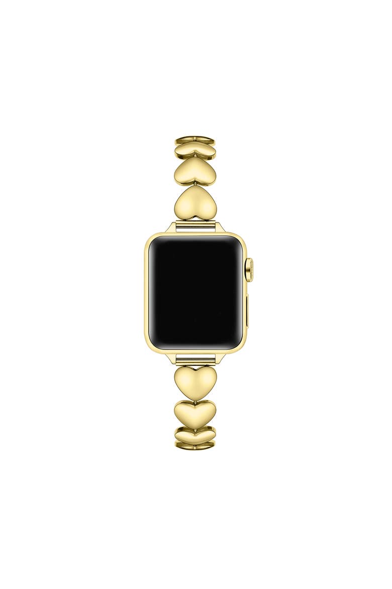 Lover Stainless Steel Heart Band for Apple Watch, Alternate, color, Gold