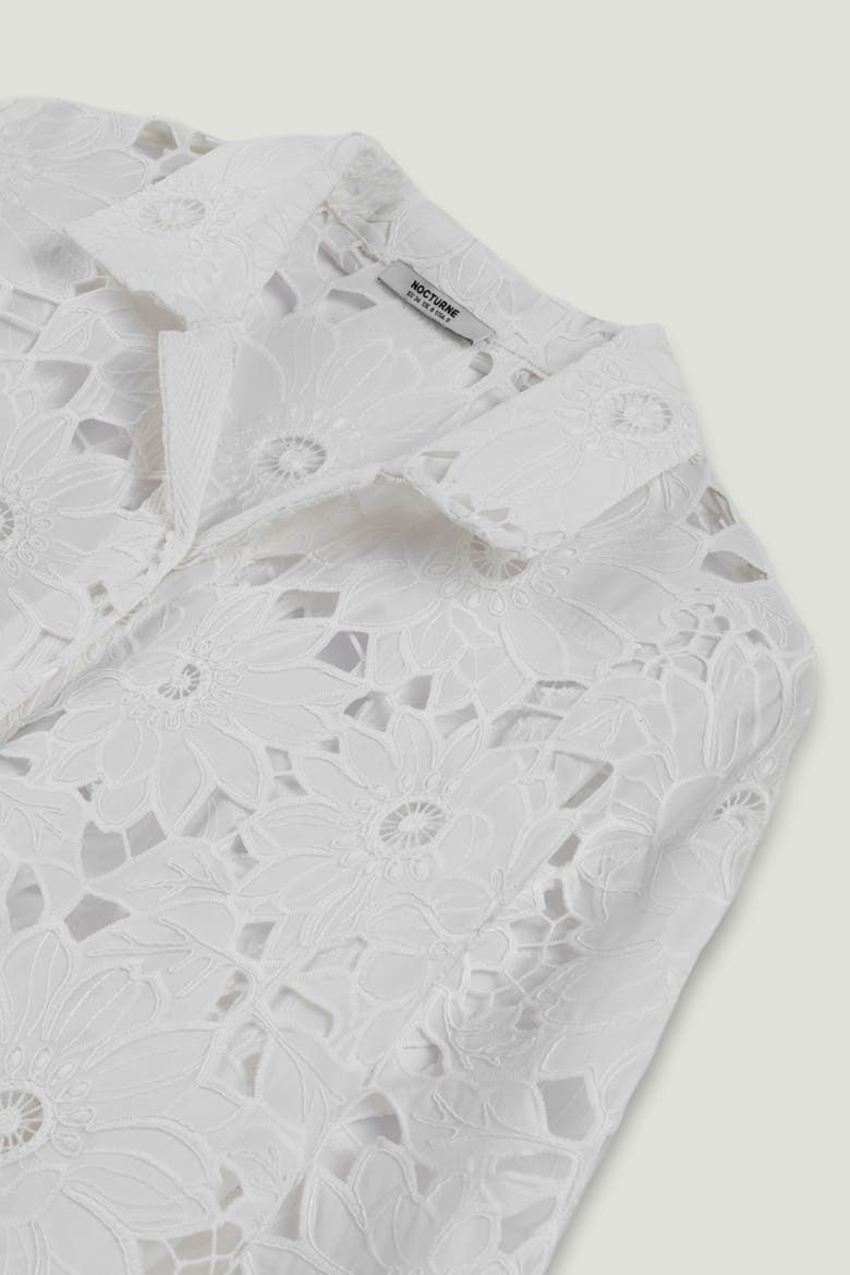 Floral Broderie Jacket, Alternate, color, Ivory