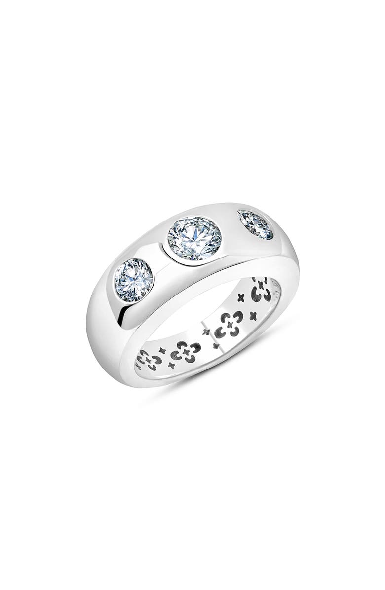 Crislu Flush Set Cubic Zirconia Ring, Main, color, 