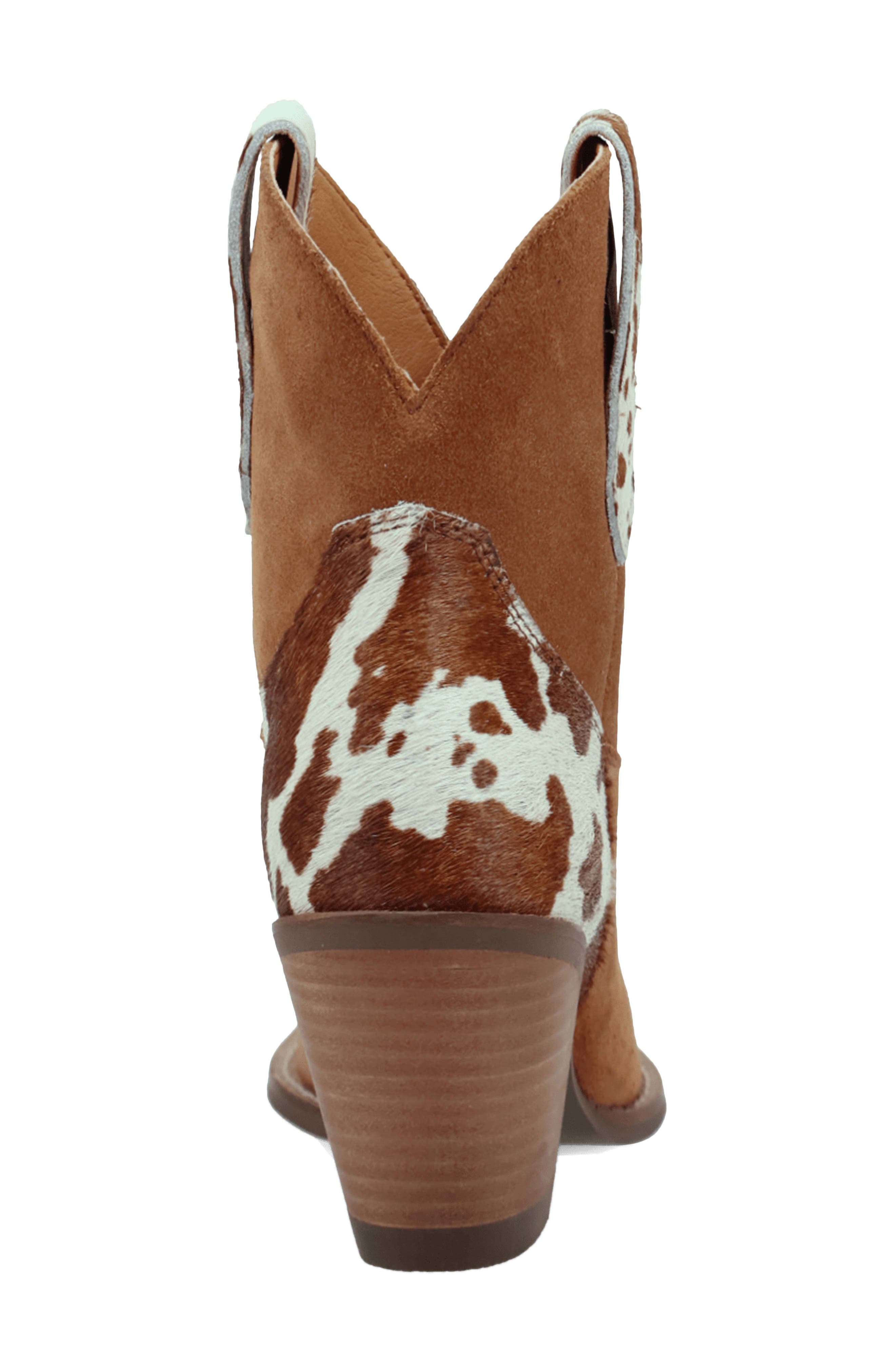 Texas Charm Genuine Calf Hair Bootie, Alternate, color, CAMEL