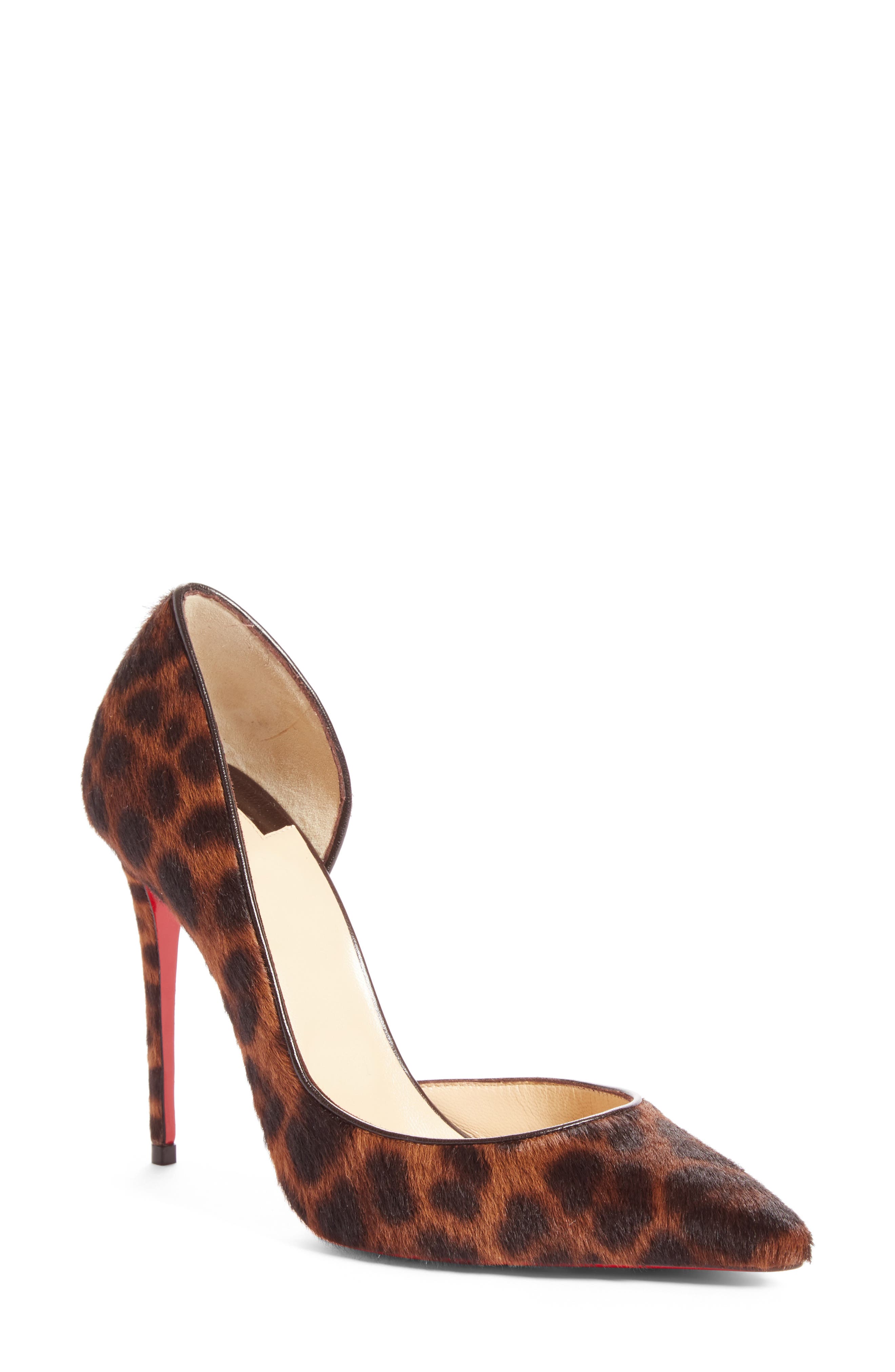 So Kate Genuine Calf Hair Half d'Orsay Pump, Main, color, LEOPARD LEATHER