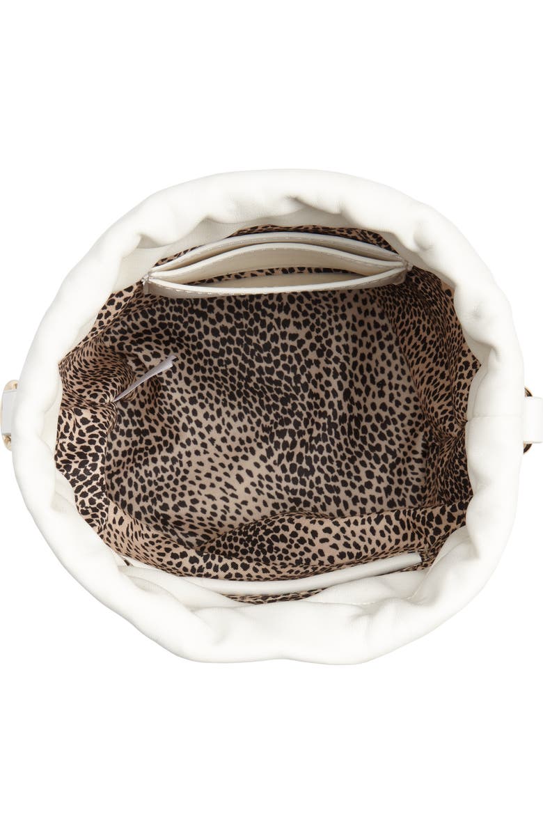 Leith Straw & Faux Leather Bucket Bag, Alternate, color,