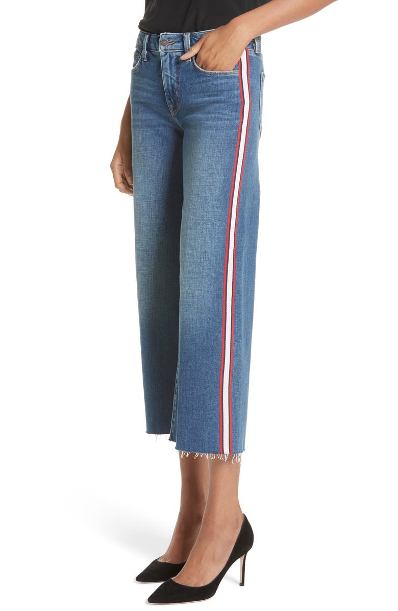 L'AGENCE Danica Side Stripe Crop Wide Leg Jeans, Alternate, color,