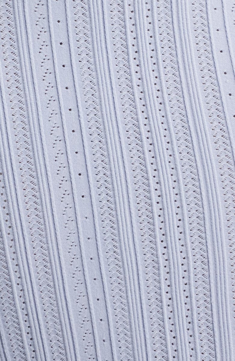 LoveShackFancy Tayleen Pointelle Knit Midi Dress, Alternate, color, Moon Wash