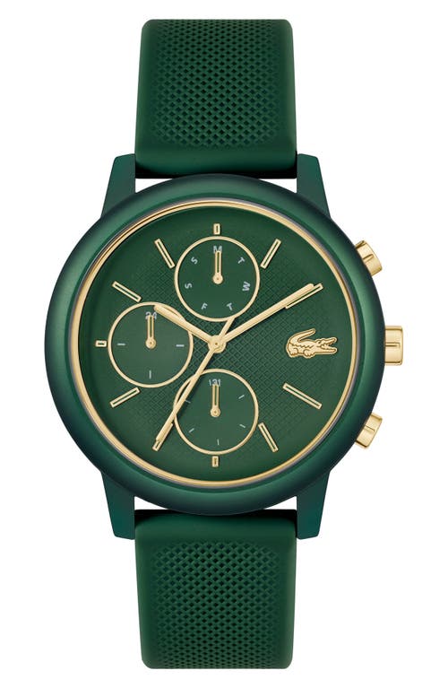 Lacoste L.12.12 Move Chronograph Silicone Strap Watch, 42mm