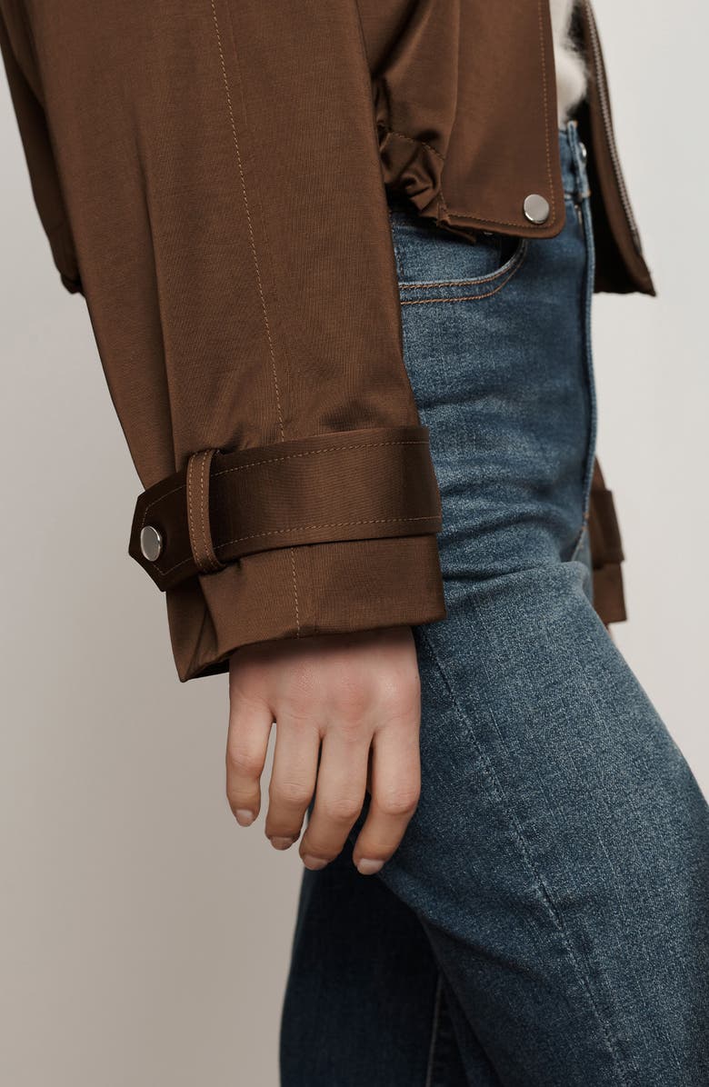 Veronica Beard Bateman Cotton Blend Jacket, Alternate, color, Walnut