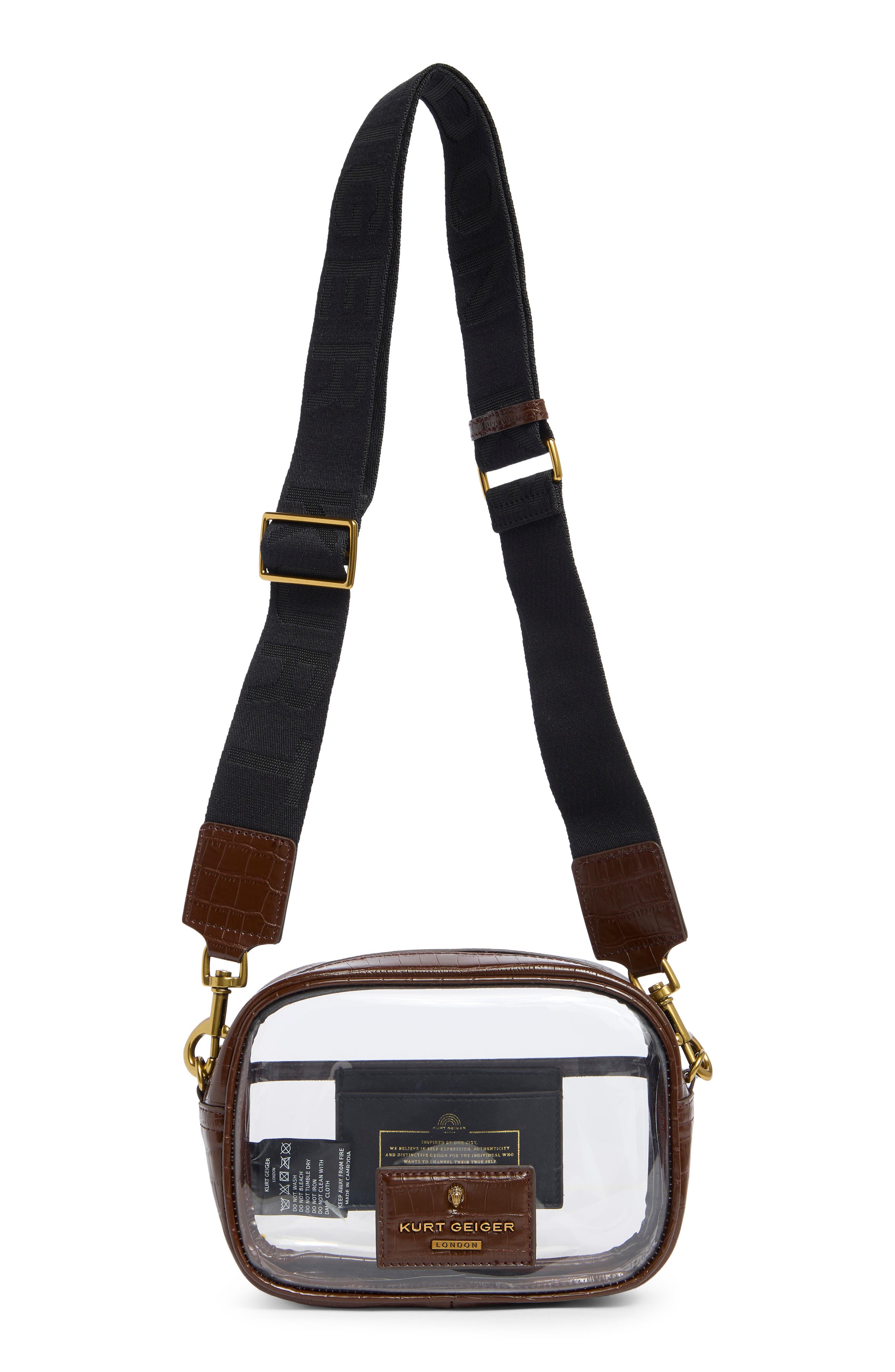 Chiswick Clear Vinyl Camera Bag, Alternate, color, OPEN BROWN